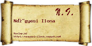 Négyesi Ilona névjegykártya